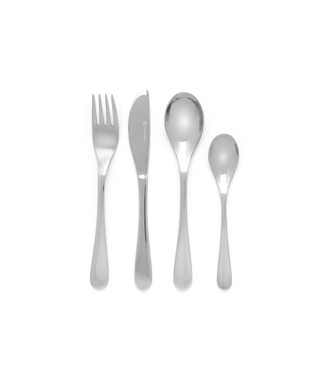 Zilverstad Children's cutlery 4-piece smooth stainless steel