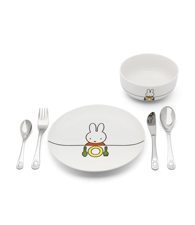 Zilverstad Miffy crockery 6 pcs porcelain/RVS- Free engraving