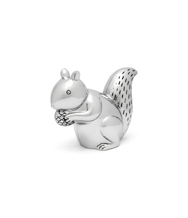 Zilverstad Squirrel Coin Bank Silver Color - Free Engraving