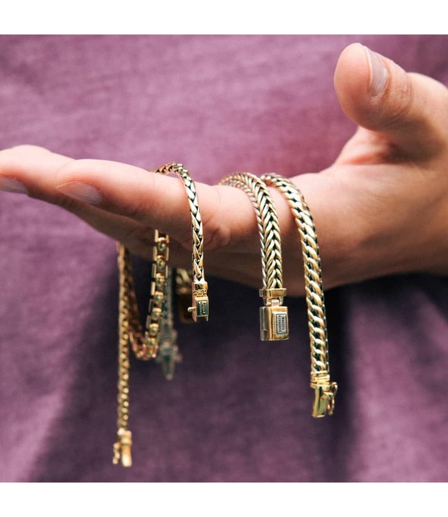 Buddha to Buddha Exclusive Barbara XS Bracelet Silver/Gold 14kt YG 925 Sterling Silver – Free Engraving