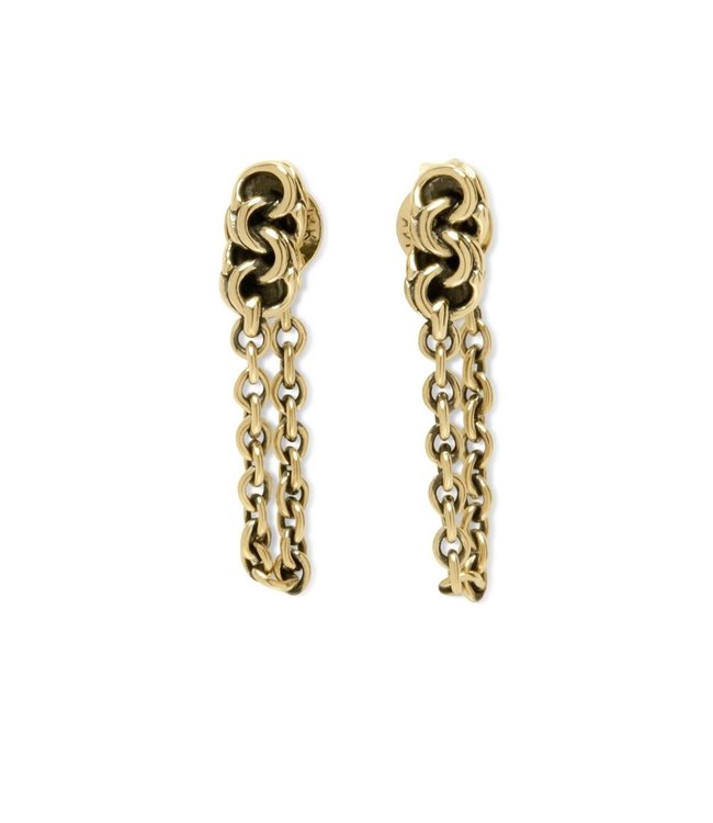 Buddha to Buddha Exklusives Davina Gold Earrings 14kt YG aus 925er Sterlingsilber – Gratis Gravur