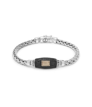 Buddha to Buddha Katja XS Zwart Spinel Limited Armband Zilver Gold 14kt