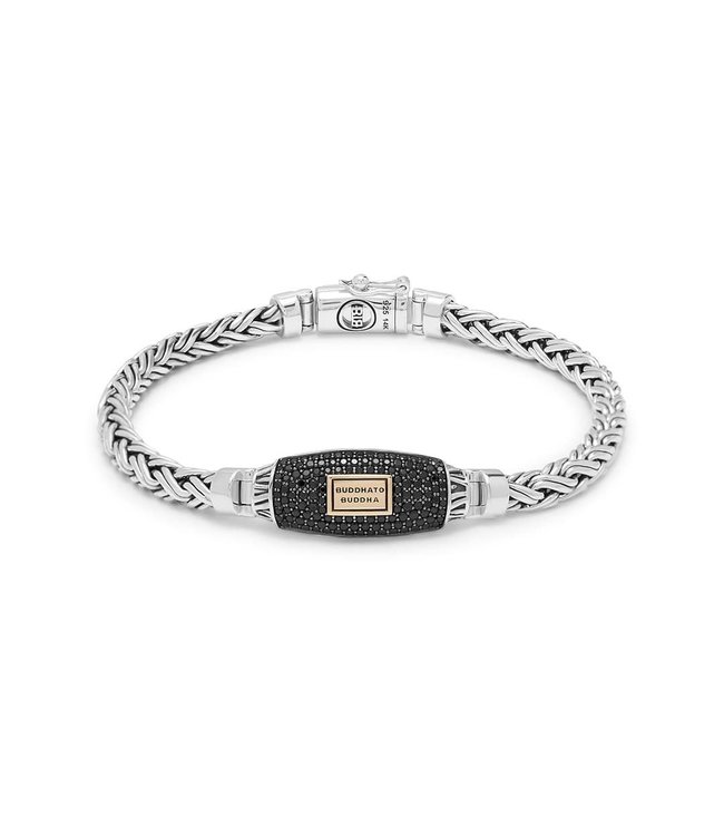 Buddha to Buddha Buddha to Buddha Katja XS Schwarz Spinel Limited Armband Silber Gold 14kt