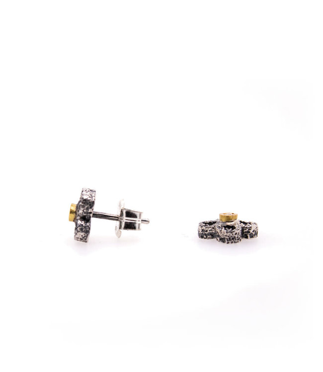 Arior Barcelona Arracades Panot Silver I Or Mitjana