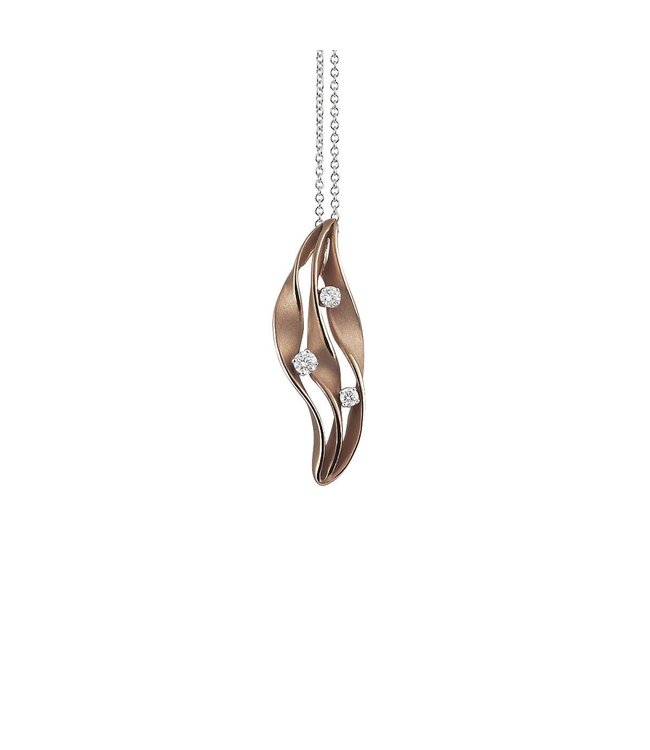 Annamaria Cammilli Dune Twist Collection Pendant, 18Kt Dia ct. 0.16