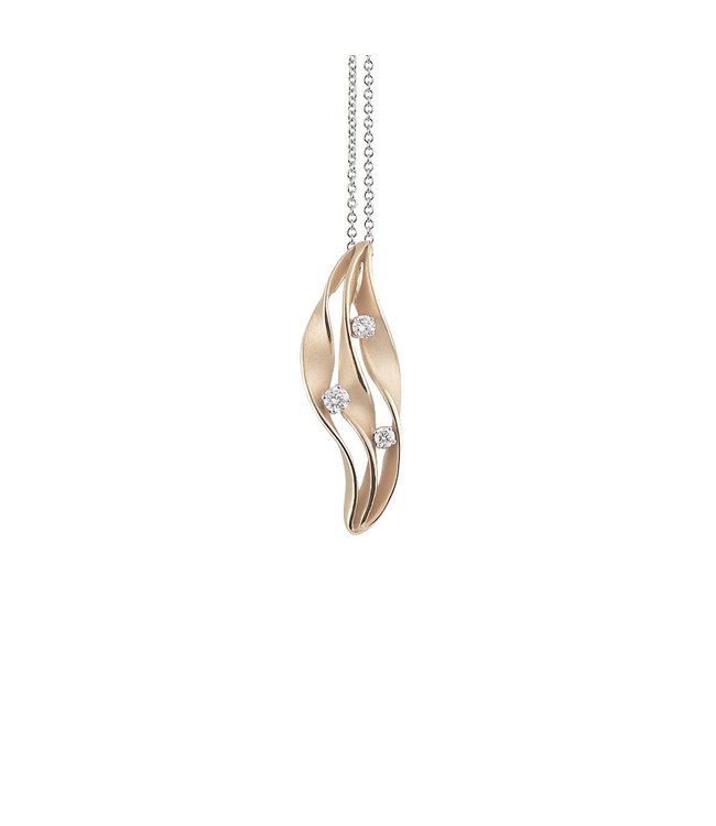 Annamaria Cammilli Dune Twist Collection Pendant, 18Kt Dia ct. 0.16