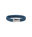 AZE Jewels Leather Bracelet Iron Jack Navy Blue