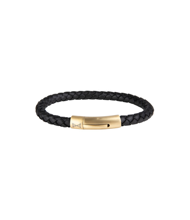 AZE Jewels Lederarmband Iron Single String Gold