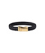 AZE Jewels Leather Bracelet Iron Jack Gold