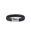 AZE Jewels Leather Bracelet Retro Wave Black