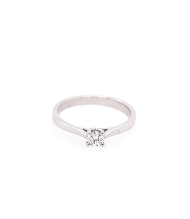 Bloch & Co Witgouden Ring 750 met diamant BL 0,19