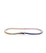 Bloch & Co 18 krt Witgouden Tennis Armband Regenboog met 7,14ct Saffier 18cm