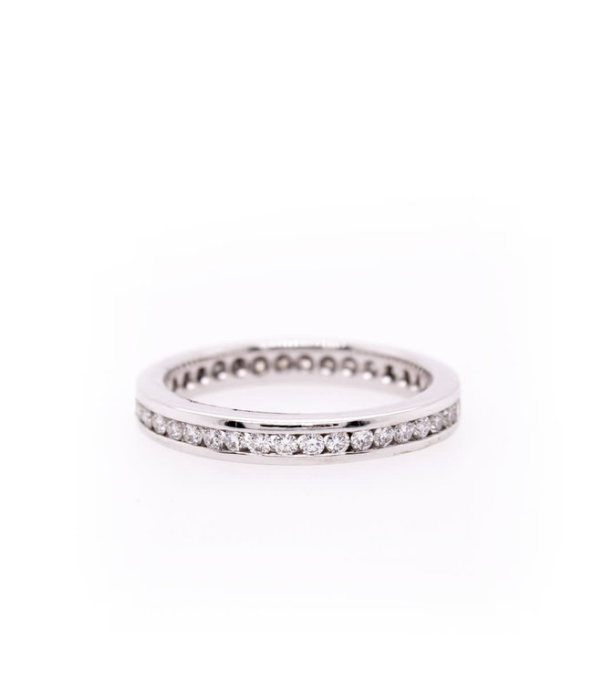 Bloch & Co Witgouden ring maat 54 met diamant 0.56