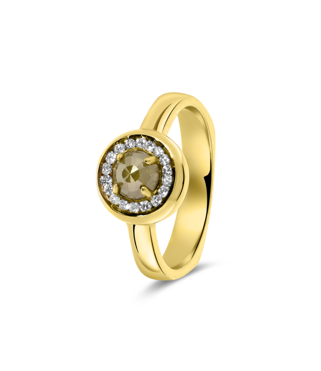 W. de Vaal Ring 14 krt Yellow gold.