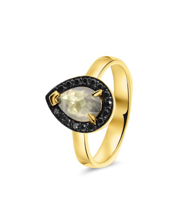 W. de Vaal Ring 14 krt Gelbgold.