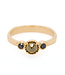 W. de Vaal 14 Crt Yellow Gold Ring with Rose diamond