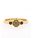 W. de Vaal 14 Crt Yellow Gold Ring with Rose diamond