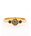 W. de Vaal 14 Karat Gelbgold Ring mit Rose Diamant