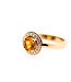 W. de Vaal Ring 14krt Gelbgold mit Korund & Diamant 0.18crt (3137)