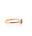 W. de Vaal Light pink gold ring but 18 with Cushion Diamond