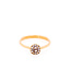 W. de Vaal Light pink gold ring but 18 with Cushion Diamond