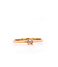 W. de Vaal Light pink gold solitair ring size 18 with princess diamond