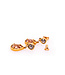W. de Vaal 14 crt gold earrings with rose cut diamond