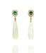 W. de Vaal Oorhangers met Smaragd, Diamant en Prehniet