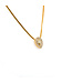 W. de Vaal 14 krt. yellow gold necklace with diamond