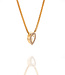W. de Vaal 14 krt. yellow gold necklace with diamond