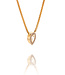 W. de Vaal 14 krt. yellow gold necklace with diamond