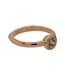 W. de Vaal 14 krt. rosegouden ring met chocolate diamant