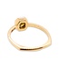 W. de Vaal 14 krt. rosegouden ring met chocolate diamant