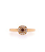 W. de Vaal 14 krt. rose gold ring with chocolate diamond