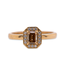 W. de Vaal 14 krt. rose gold ring with chocolate diamond