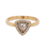 W. de Vaal 14 krt. rose gold ring with diamond