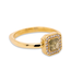 W. de Vaal 14 krt. yellow gold ring with diamond