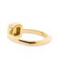 W. de Vaal 14 krt. yellow gold ring with diamond