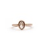 W. de Vaal 14 krt. red gold ring with diamond