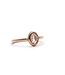 14 krt. red gold ring with diamond