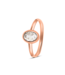 W. de Vaal 14 krt. red gold ring with diamond