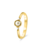 W. de Vaal 14 krt. yellow gold ring with diamond