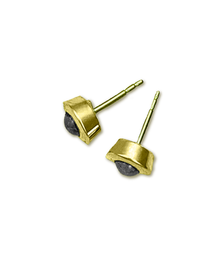 W. de Vaal 14 krt. Gelbgold-Ohrstecker mit Diamanten