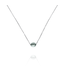 14 krt. white gold necklace with diamond