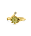 W. de Vaal 14 krt. yellow gold ring with diamond