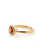 W. de Vaal 14 krt. yellow gold ring with corundum and diamond