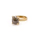 W. de Vaal 14 krt. yellow gold ring with rose diamond