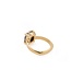 W. de Vaal 14 krt. yellow gold ring with rose diamond