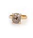 W. de Vaal 14 krt. yellow gold ring with rose diamond