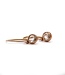 W. de Vaal 14 krt. red gold earrings with diamonds